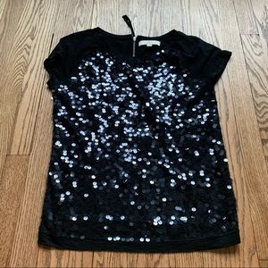 Loft Sequin Short Sleeve Shirt